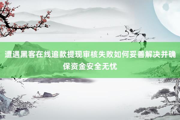 遭遇黑客在线追款提现审核失败如何妥善解决并确保资金安全无忧