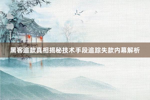 黑客追款真相揭秘技术手段追踪失款内幕解析